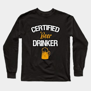 Certifield beer drinker Long Sleeve T-Shirt